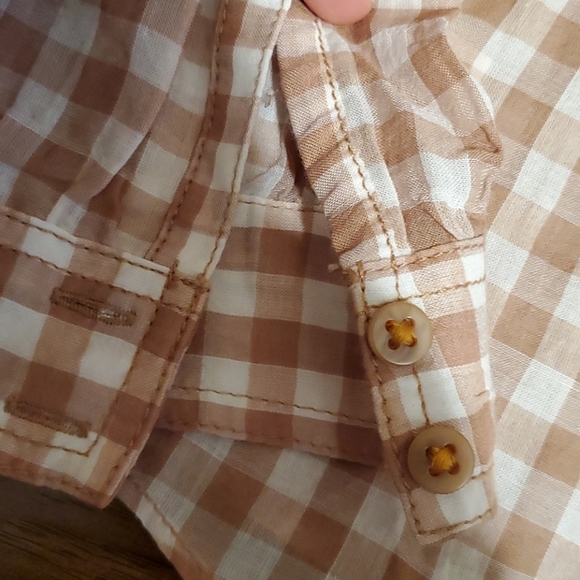 Anthropologie Holding horses Devon Popover ivory top shirt long sleeves size 6 - Picture 6 of 7